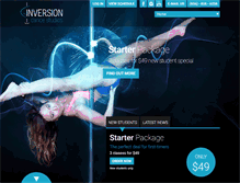Tablet Screenshot of inversiondancestudios.com
